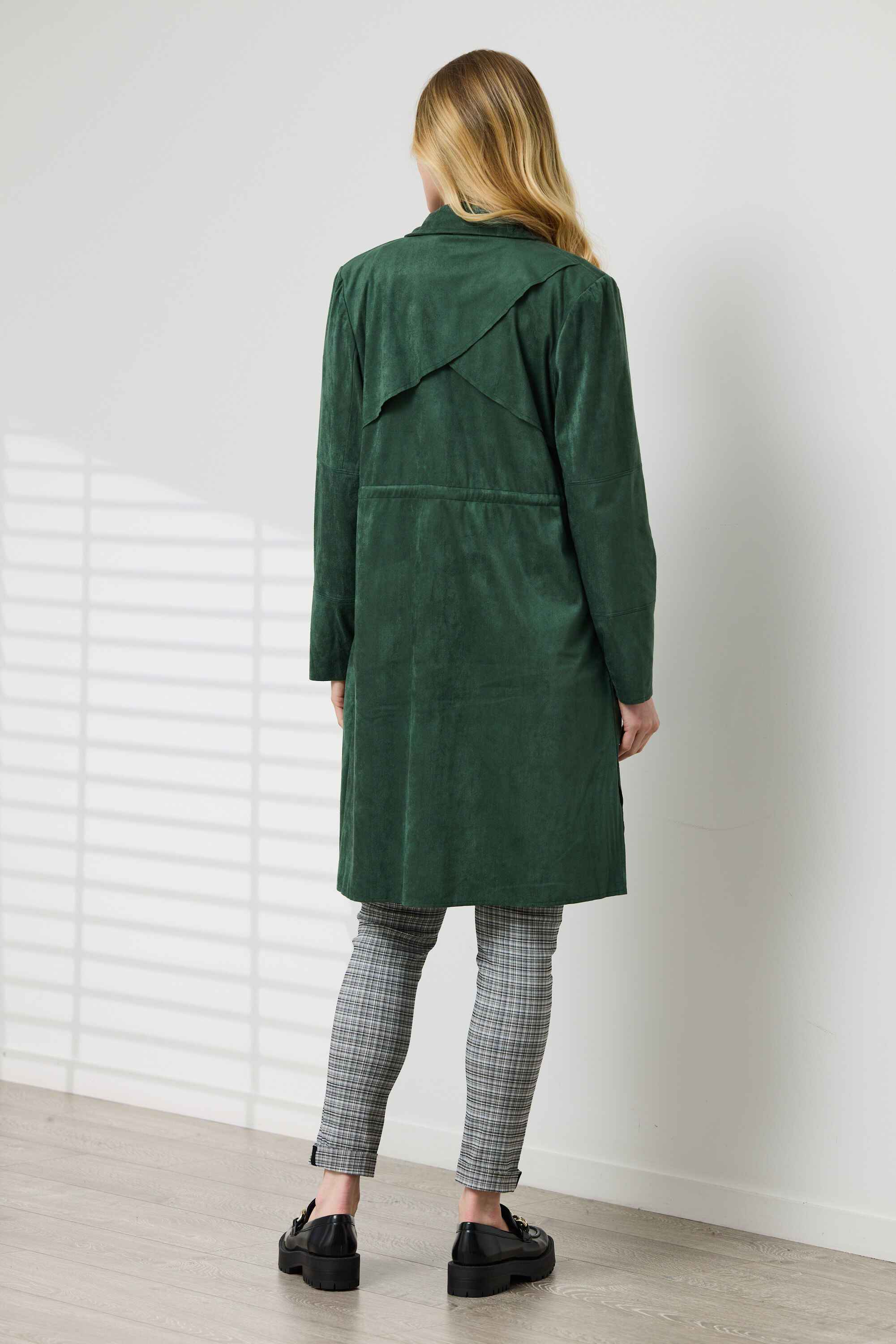 Sadie Swing Coat - Newport Night with Newport Night Micro Dot (Palmetto Pearl)
