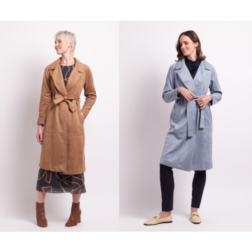 Foil Faux Sure Trench Coat