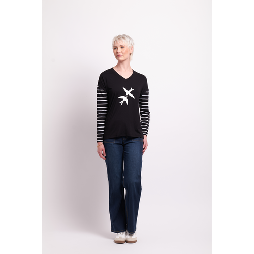 Memo Contrast Stitched Jean
