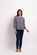 Foil Button Front Blouse