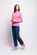 Foil Rouched Sleeve Top