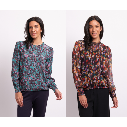 Memo Pinktuck Front Blouse
