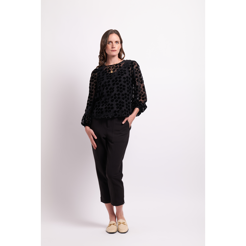 Oh Three Burnout Velvet Top