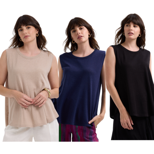 LD & Co Linen A-Line Top