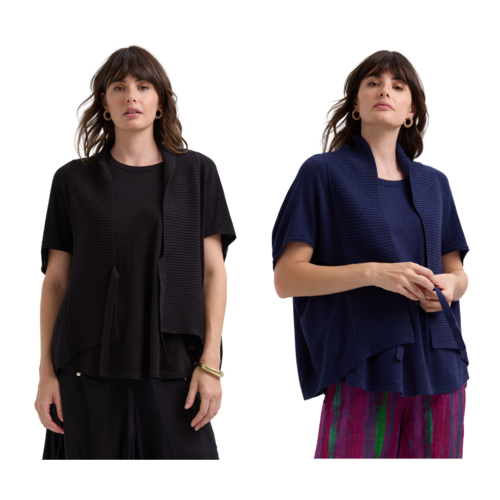 LD & Co Linen Tie Cardi