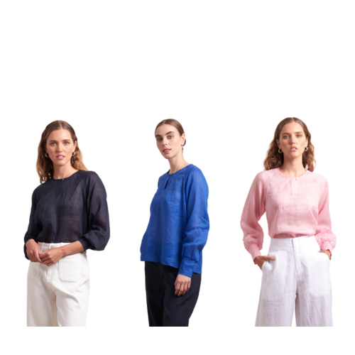 Neris Pin Tuck Blouse