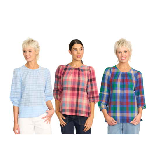 Memo Pin Tuck Volume Sleeve Top