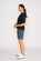 Foil Slim V Neck Top
