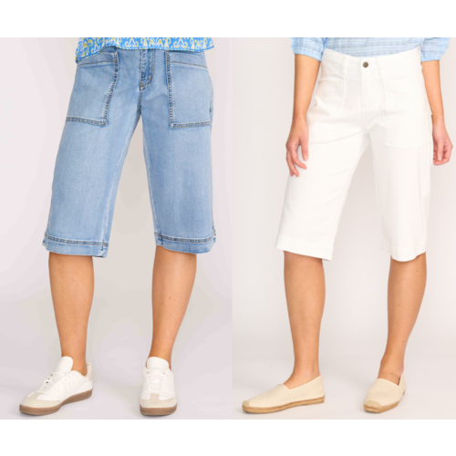 Memo Utility Denim Shorts