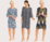Foil Fluted Sleeve Shift Dress