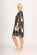 Foil Fluted Sleeve Shift Dress