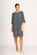 Foil Fluted Sleeve Shift Dress