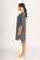 Foil Fluted Sleeve Shift Dress