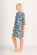 Foil Fluted Sleeve Shift Dress