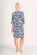 Foil Fluted Sleeve Shift Dress
