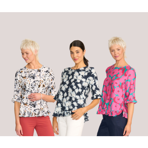 Foil Scoop Hem Top