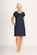 Foil Scoop Neck Fringe Dress