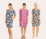 Foil Shirr the Cuff Dress