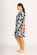 Foil Shirr the Cuff Dress