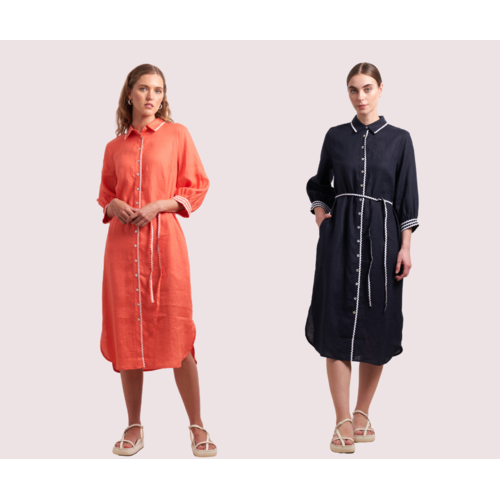 Neris Ric Rac Shirt Dress