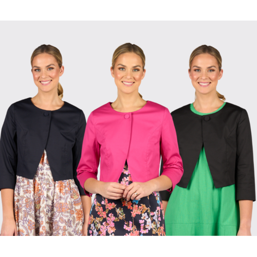 Vassalli 3/4 Sleeve Cropped Jacket