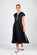 Vassalli V Neck Shirred Waist Dress