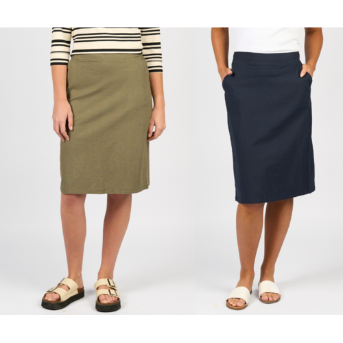 Vassalli Flat Front Pull On Skirt