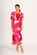 Foil Gathered Sleeve Dress