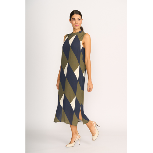 Foil Side Split Dress