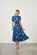 Holmes & Fallon Palms Print Shirred Waist Dress