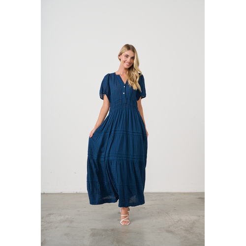 Holmes & Fallon Seersucker Dress w/Multi Panels