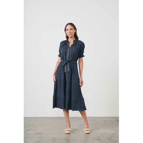 Caju Embroidery Belt Dress