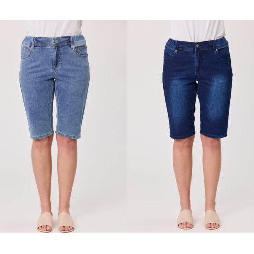 Classified Long Knit Denim Short