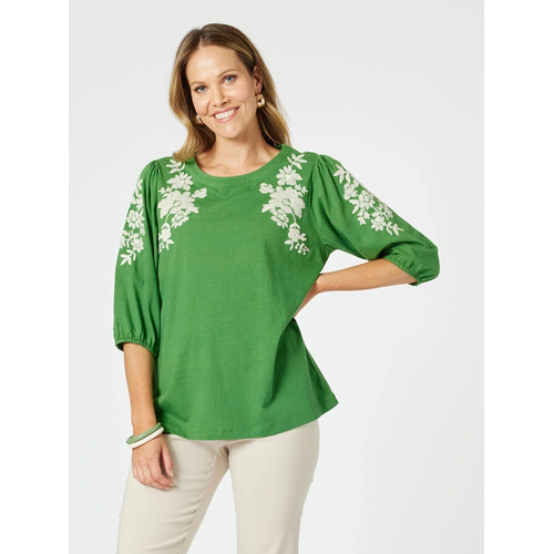Clarity Jill Embroidered Tee