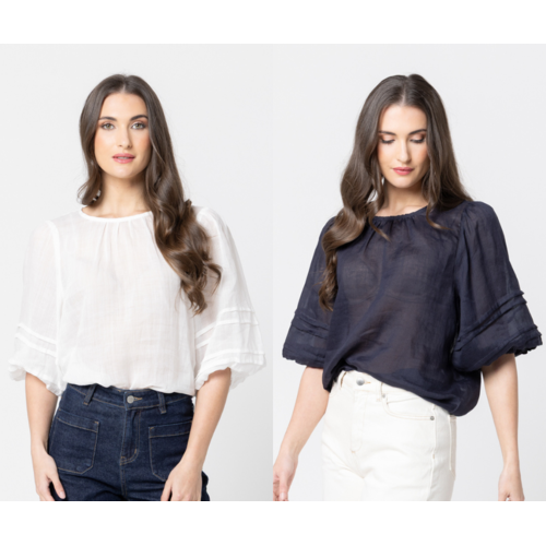Leila & Luca Fateful Puff Sleeve Top