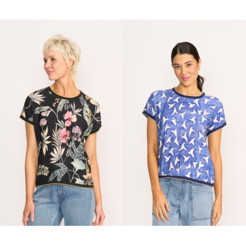 Memo Knit back Round Neck Top