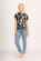 Memo Knit back Round Neck Top