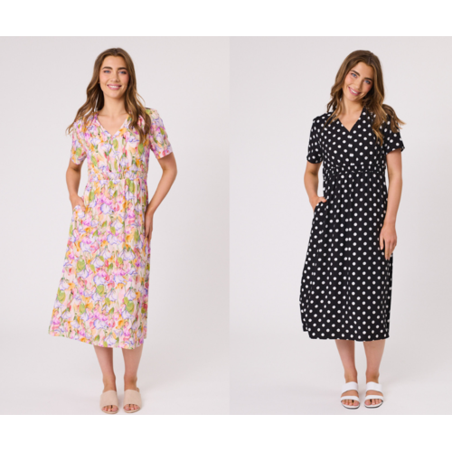 Democracy Sadie Shirred Waist Dress