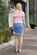 Honey Denim Bianca Denim Frayed Mini Skirt