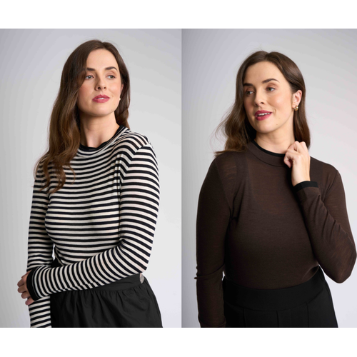 Foil Essent Contrast Turtle Neck