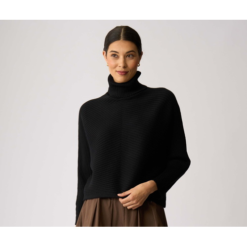 OH3 Chevron Rib Roll Neck Sweat