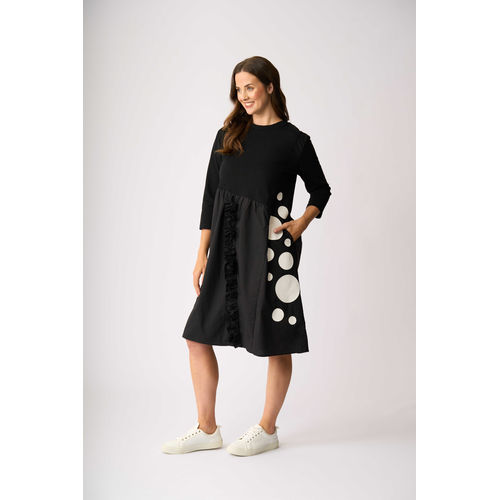 Foil Contrast Fun Dress