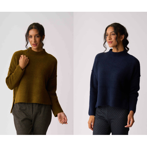 Memo High Neck Zip Back Jumper