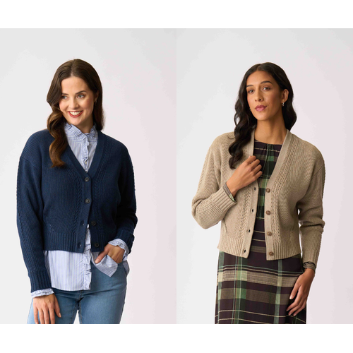 Memo Cable Knit Detail Cardi