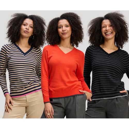 Zacket & Plover Stripe V Essential Top