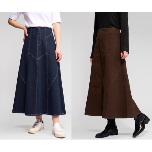 Vassalli Akari Midi Denim Skirt