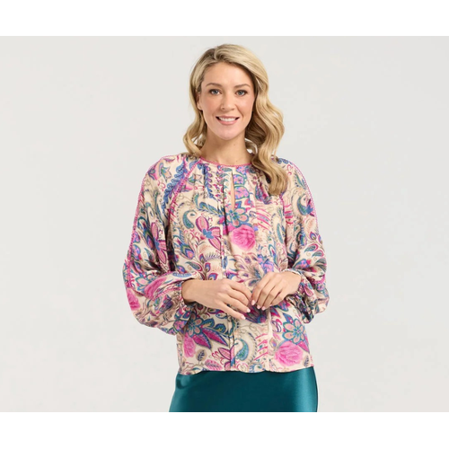 Blackstone Peggy Lace Raglan Top