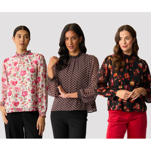 Memo Contrast Trim Top