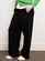 White on Black Wide Leg Pant