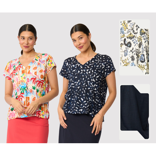 Foil Seams Sew Top